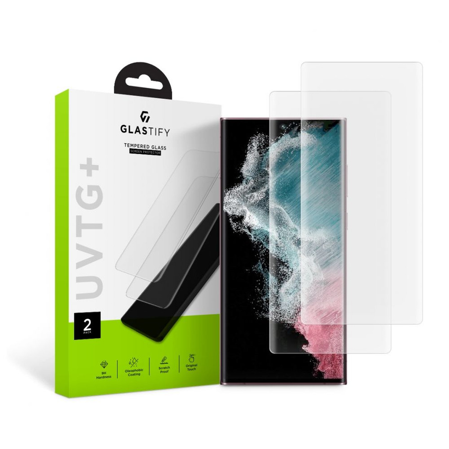 Karastatud klaas GLASTIFY UVTG+ 2-PACK GALAXY S22 ULTRA