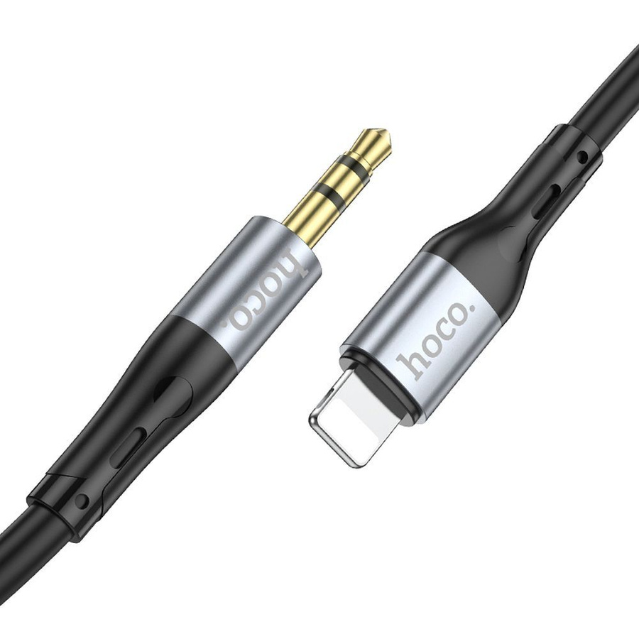 AUX kaabel Jack 3,5 mm Lightning Hoco 1 m UPA22 must