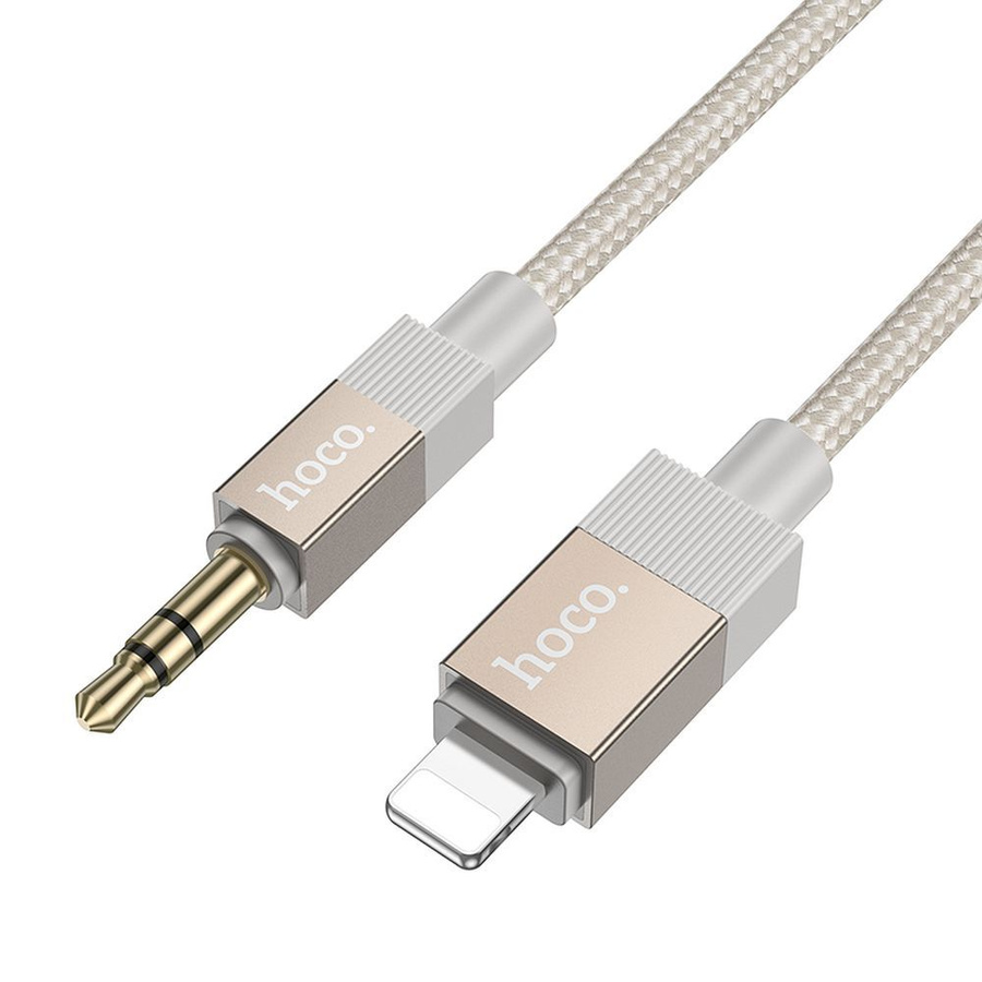 AUX kaabel Jack 3,5 mm (isane) - Lightning (isane) Hoco 1 m UPA32A kuldne