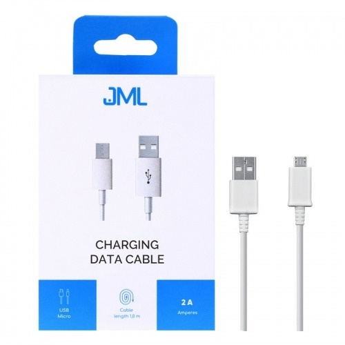 JML CD-113 USB MICRO kaabel - 2A 1M - VALGE