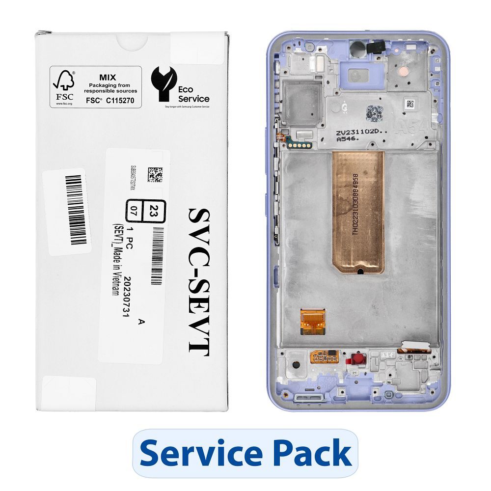ServicePack LCD ekraan SAMSUNG A54 5G A546B lilla GH82-31231D