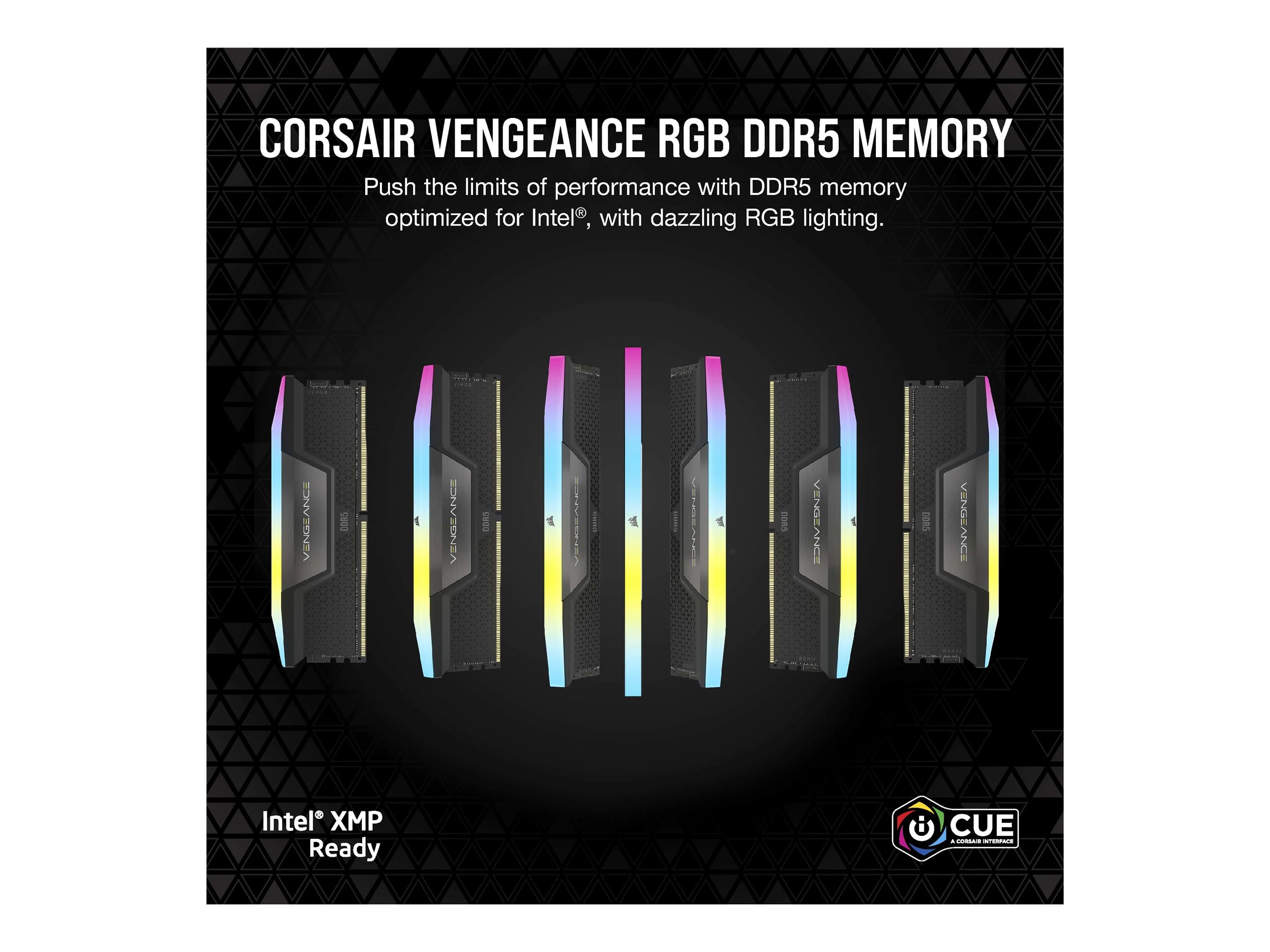 CORSAIR VENGEANCE RGB 32GB 2x16GB DDR5 mälu