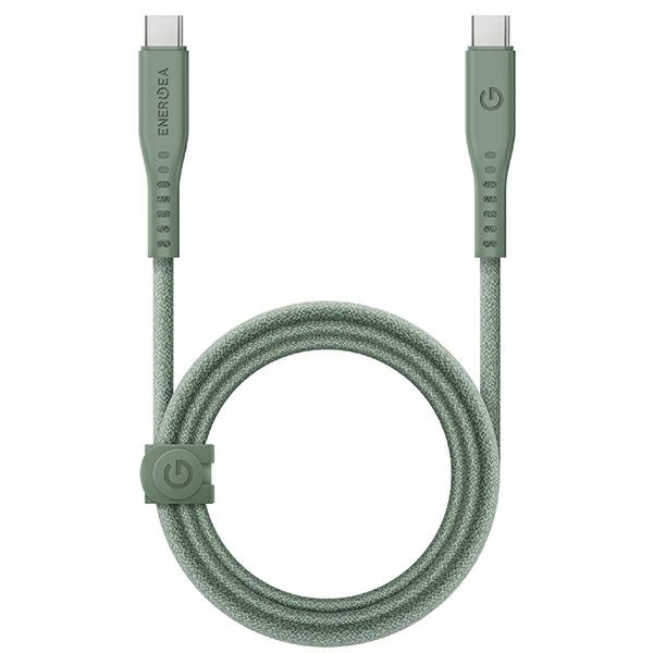 ENERGEA Kaabel Flow USB-C - USB-C1.5m roheline/green 240W 5A PD Fast Charge