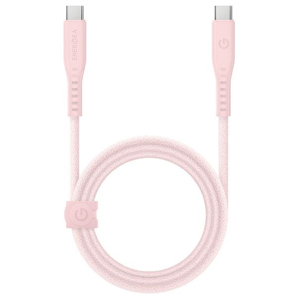 ENERGEA Kaabel Flow USB-C - USB-C1.5m roosa/pink 240W 5A PD Fast Charge