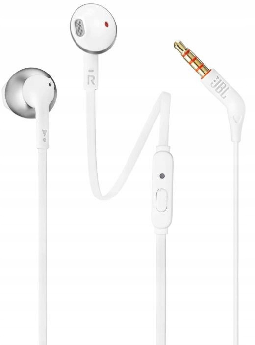JBL T205 juhtmega kõrvasisesed kõrvaklapid valge