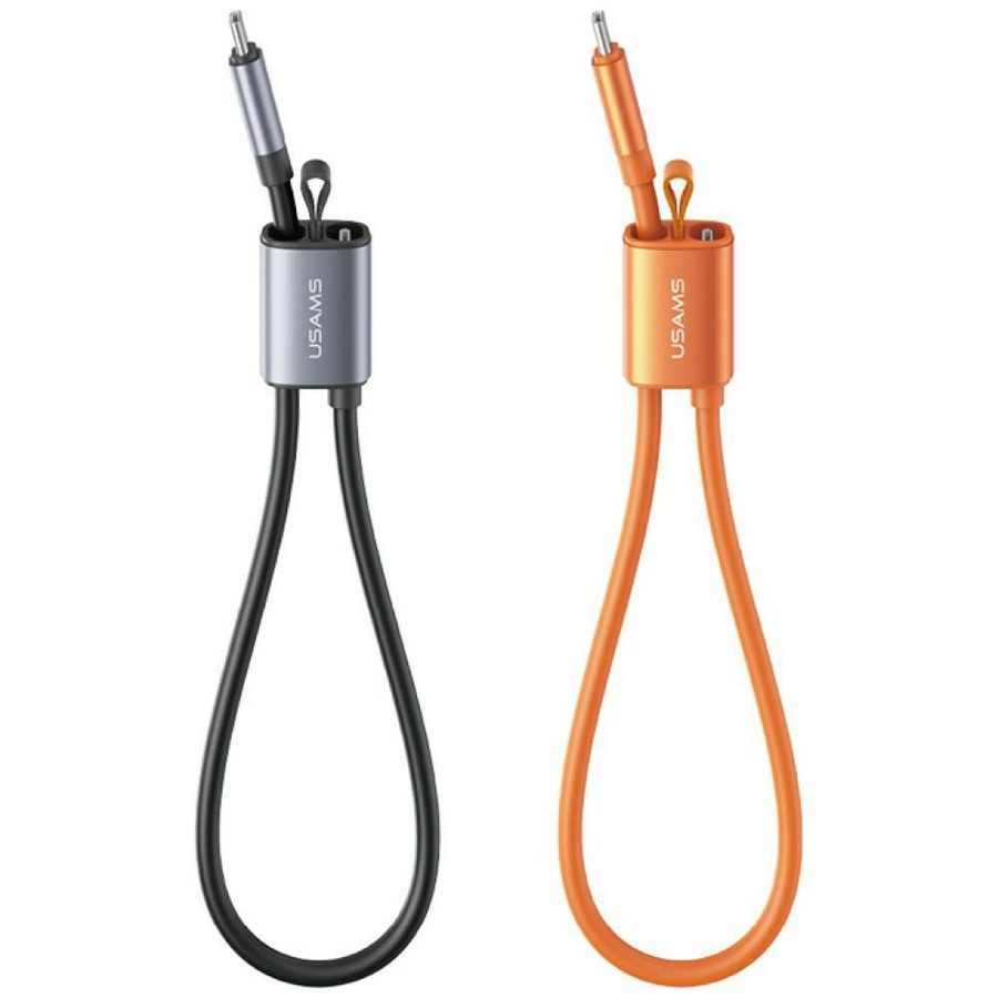 Kaabel USAMS U97 60W USB-C - USB-C handstrap 30cm oranž
