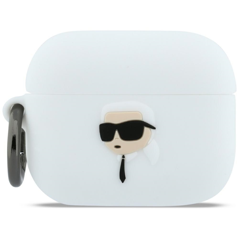 Karl Lagerfeld Silicone Karl Head 3D ümbris AirPods Pro 3 valge