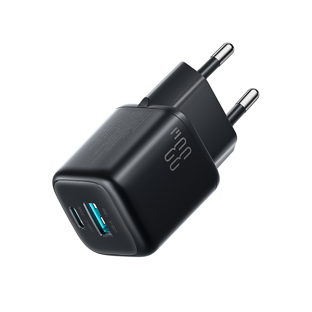 Joyroom JR-TG7 33W USB-A + USB-C seinalaadija - must