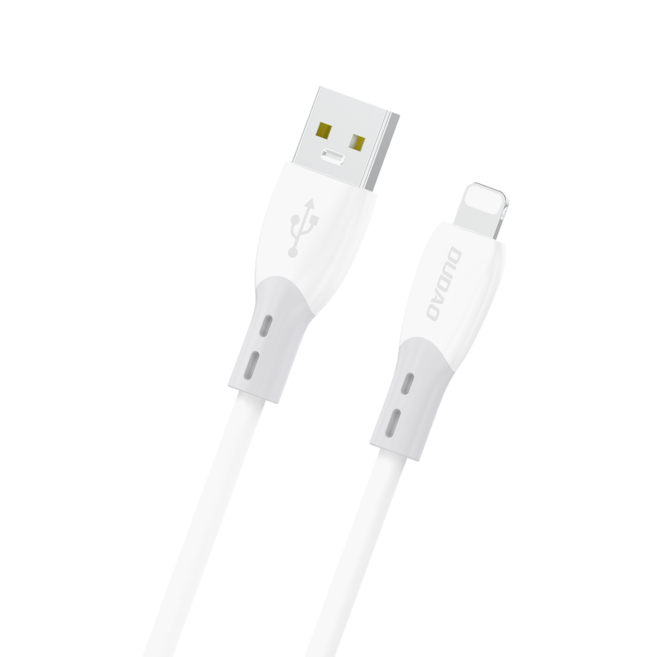 Dudao L25SL 30W USB-A - Lightning kaabel pehme silikoonpõimikuga 1m - valge