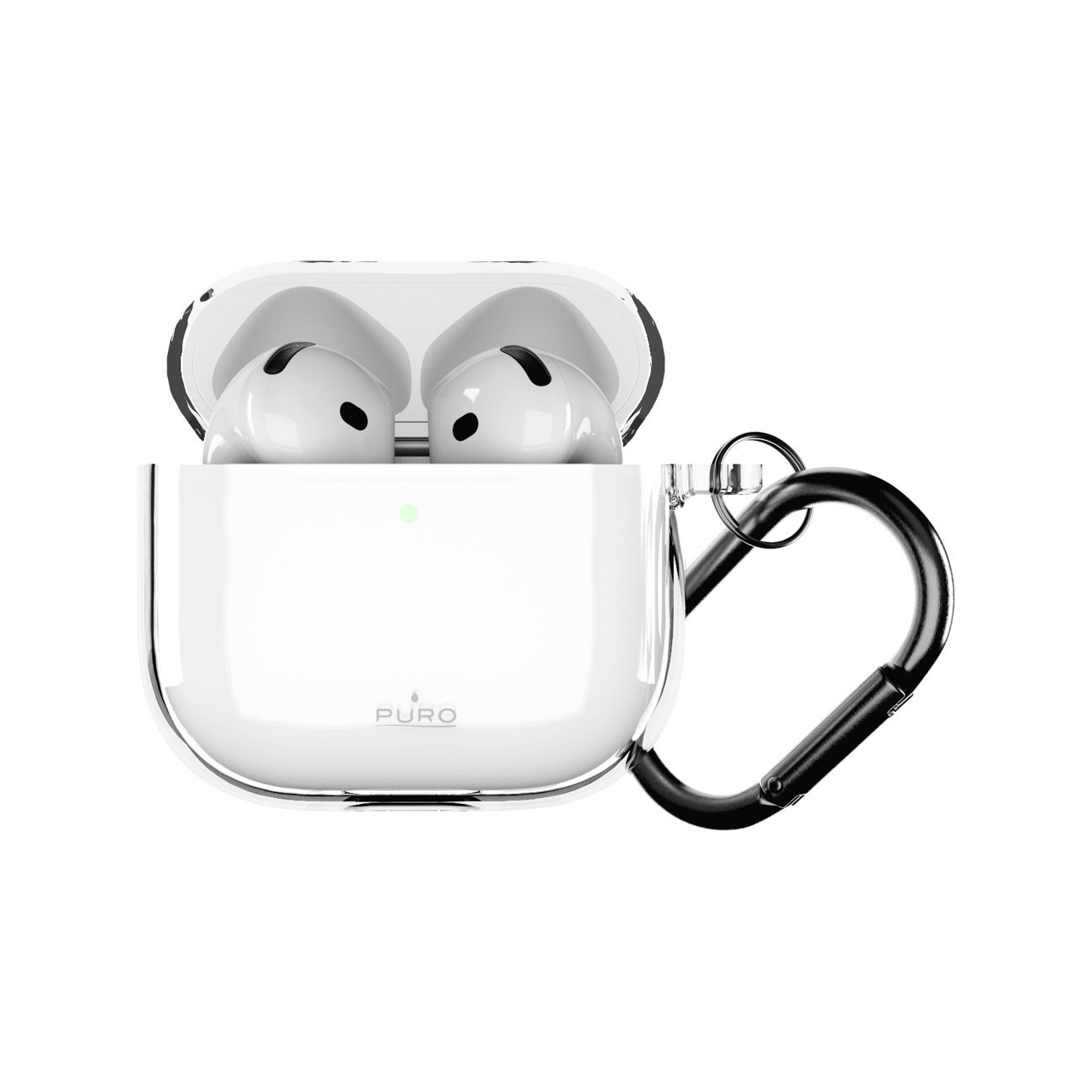 Puro 0.3 Nude ümbris AirPods 4 jaoks - läbipaistev