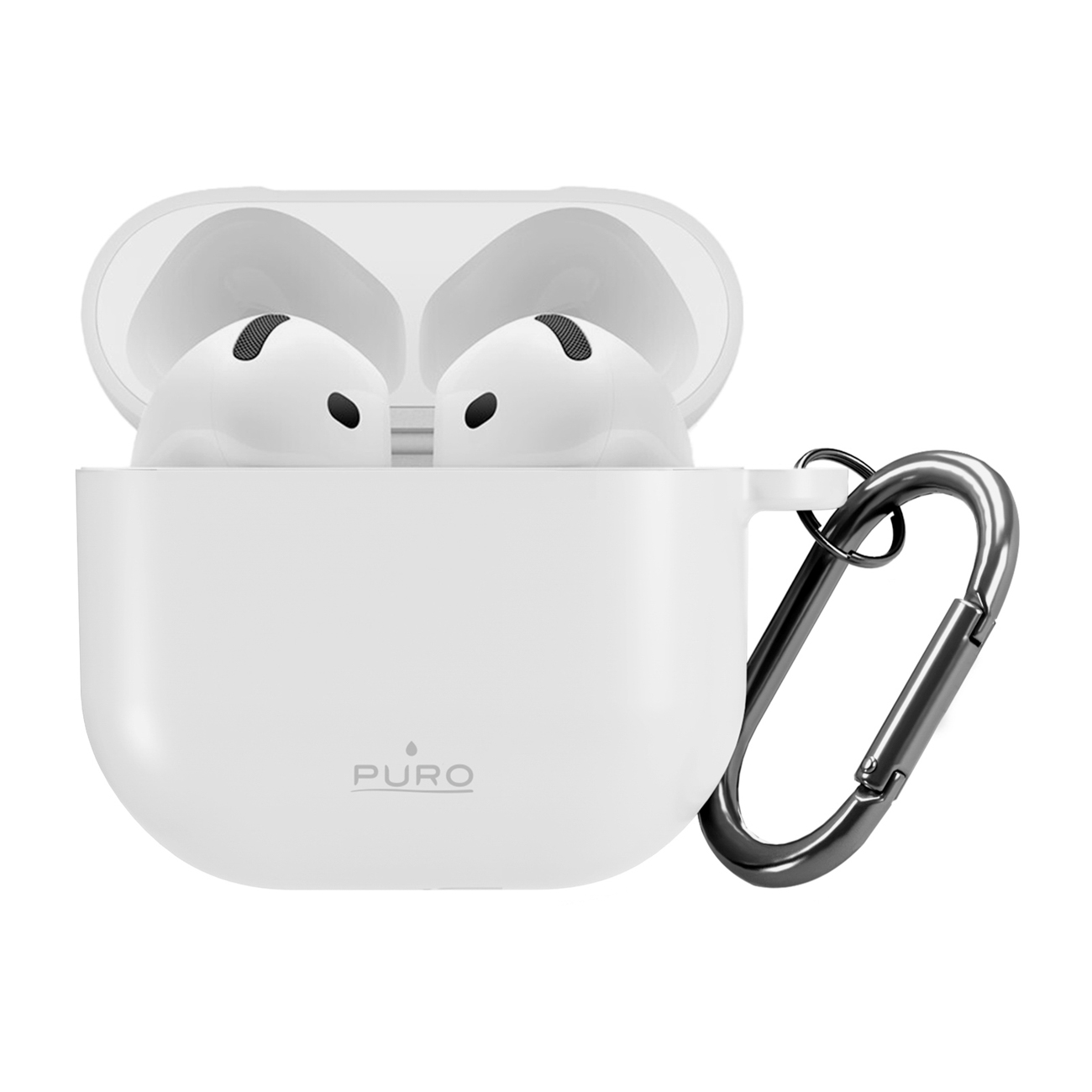 Puro Icon ümbris AirPods 4 jaoks - valge