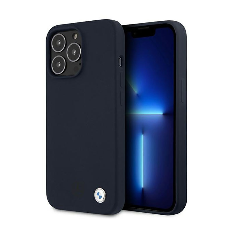 BMW Silikoonist allkirjastatud ümbris iPhone 13 Pro Max 6.7" jaoks - tumesinine