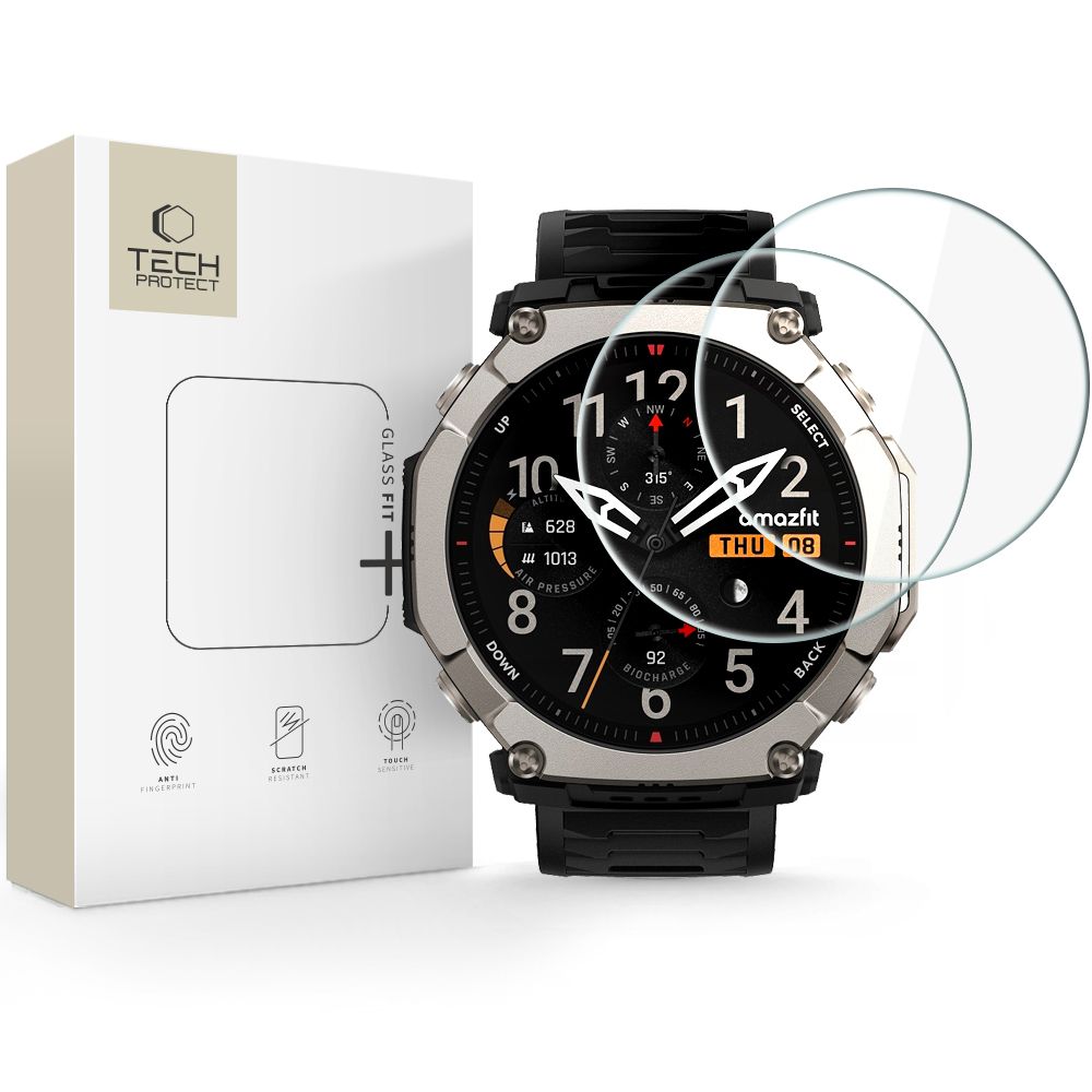 Tech-Protect Glass Fit+ 2 tk karastatud klaas Amazfit T-Rex Ultra 2 jaoks