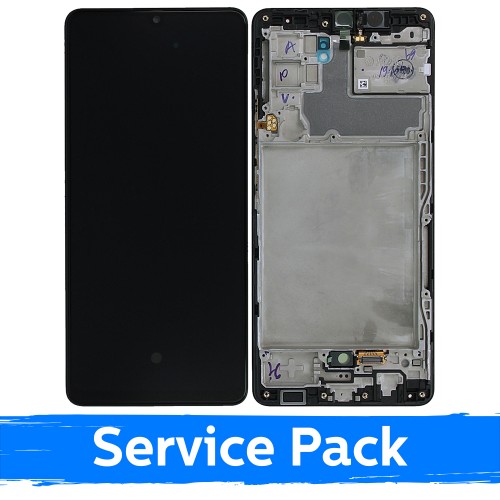 LCD Ekraan Ühildub Samsung A426 A42 5G Must Koos Frame (Service Pack)