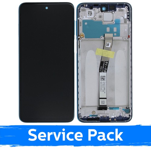 LCD Ekraan Ühildub Xiaomi Redmi Note 9S (Note 9 Pro) Koos Frame / Sinine / (Service Pack)