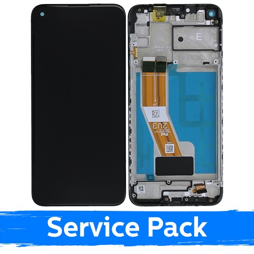 LCD Ekraan Ühildub Samsung M115 M11 Must Koos Frame (Service Pack)