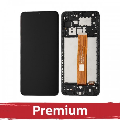 LCD Ekraan Ühildub Samsung A125 A12 Must koos Frame OEM