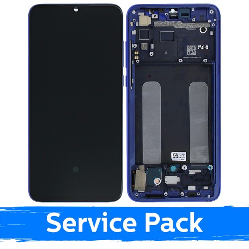 LCD Ekraan Ühildub Xiaomi Mi 9 Lite Koos Frame / Aurora Sinine / (Service Pack)