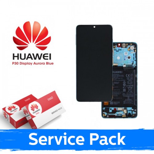 LCD Ekraan Ühildub Huawei P30 Koos Frame / Aurora / (Service Pack)