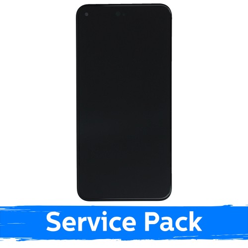 LCD Ekraan Ühildub Google Pixel 5 Must Koos Frame (Service Pack)