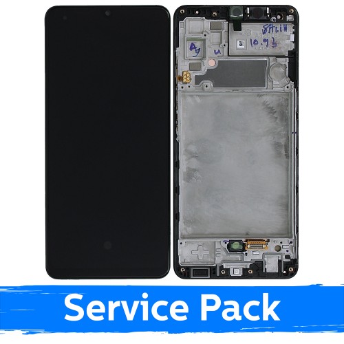 LCD Ekraan Ühildub Samsung A325 A32 4G Must Koos Frame (Service Pack)
