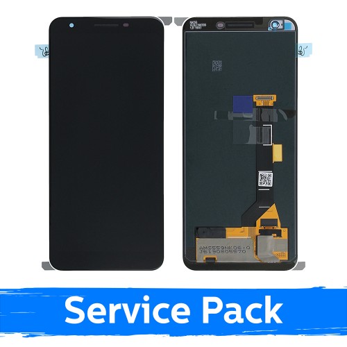 LCD Ekraan Ühildub Google Pixel 3A Must Koos Frame (Service Pack)