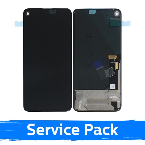 LCD Ekraan Ühildub Google Pixel 4A 5G / G025I / Must Koos Frame (Service Pack)