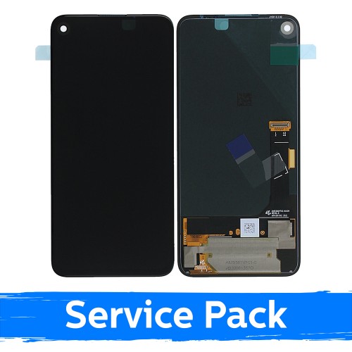 LCD Ekraan Ühildub Google Pixel 4A / G025 / Must Koos Frame (Service Pack)