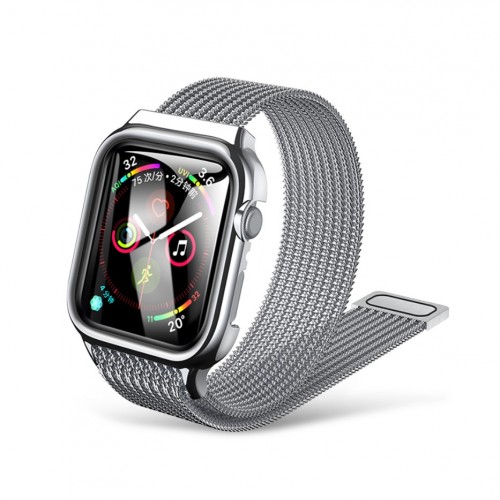 Rihm USAMS ZB068 roostevaba teras iWatch Series 44mm hõbedane