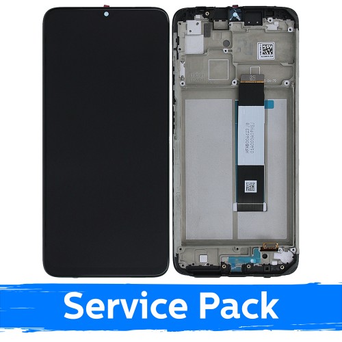 LCD Ekraan Ühildub Xiaomi Redmi 9T / Poco M3 Must Koos Frame (Service Pack)