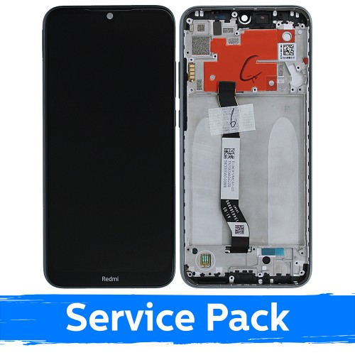 LCD Display Compatible With Xiaomi Redmi Note 8T With Frame / Moonshadow Grey / (Service Pack)