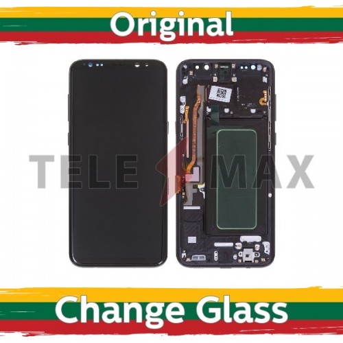 LCD Ekraan Ühildub Samsung G955 S8 Plus / Midnight Must / original (Telemax Renewed)