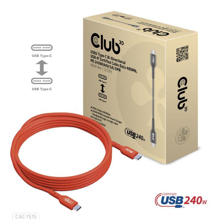 USB-C kaabel 4m CAC-1515 Club3D