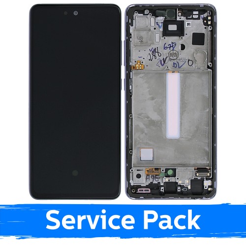 LCD Ekraan Ühildub Samsung A528 A52s Koos Frame / Awesome Lilla / (Service Pack)