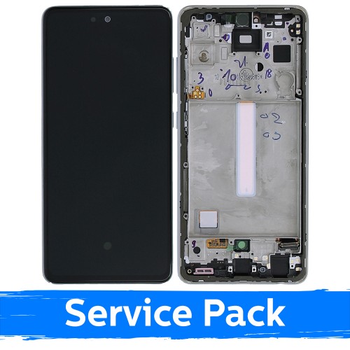 LCD Ekraan Ühildub Samsung A528 A52s Koos Frame / Awesome Valge / (Service Pack)