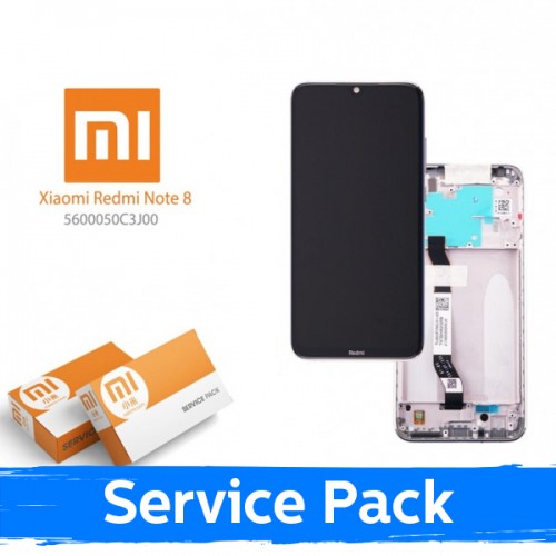 LCD Ekraan Ühildub Xiaomi Redmi Note 8 (Note 8 2021) Koos Frame / Valge / (Service Pack)