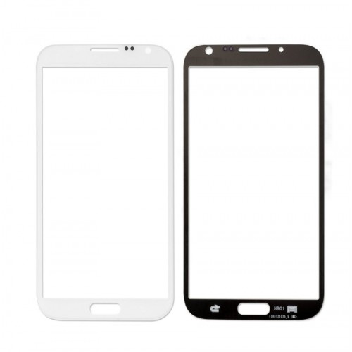 Outer Screen Glass Ühildub Samsung N7100 Note 2 Valge HQ