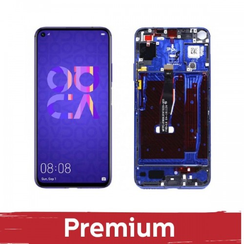 LCD Ekraan Ühildub Huawei Nova 5T / Honor 20 koos Frame / Sapphire Sinine / OEM