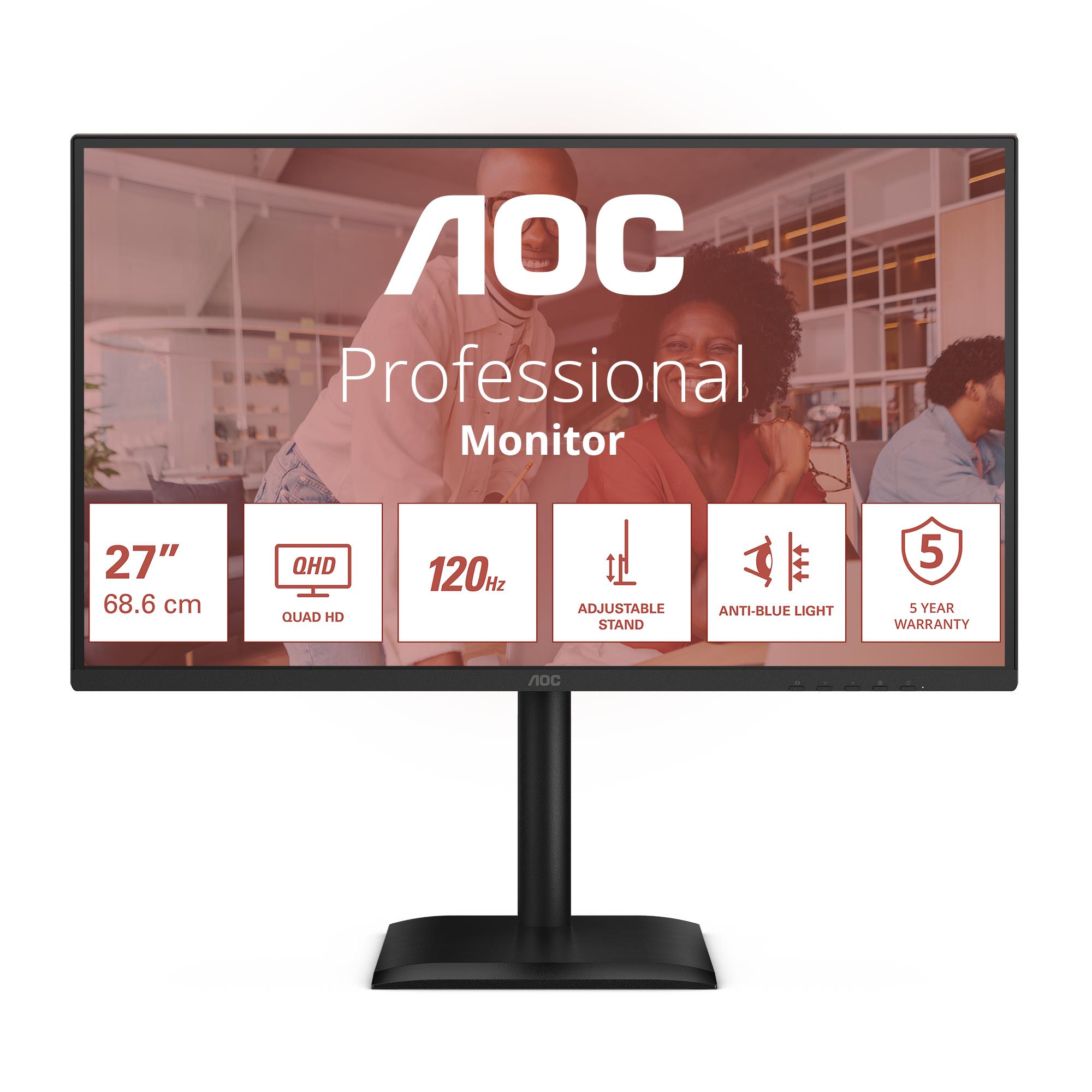Monitor AOC 27" Quad HD 2560x1440 LED Q27E4CV