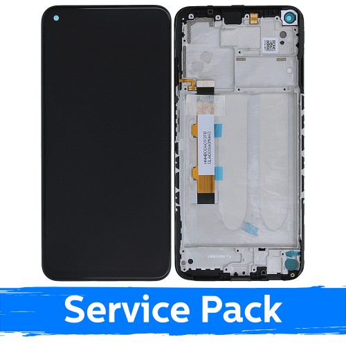 LCD Ekraan Ühildub Xiaomi Redmi Note 9T / Note 9 5G Koos Frame Must (Service Pack)