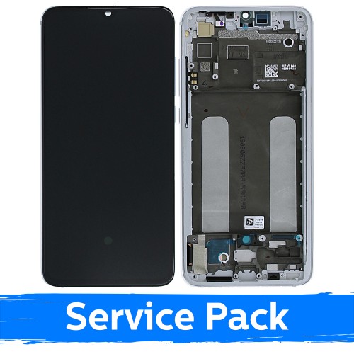 LCD Ekraan Ühildub Xiaomi Mi 9 Lite Koos Frame / Pearl Valge / (Service Pack)
