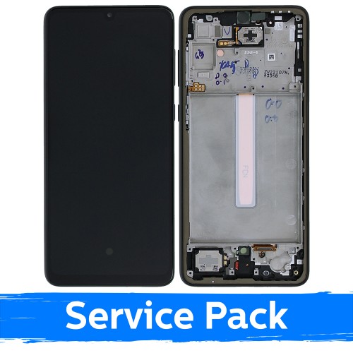 LCD Ekraan Ühildub Samsung A336 A33 5G Koos Frame / Must / (Service Pack)