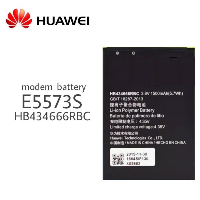 Aku Huawei HB434666RBC modemi jaoks, 1500mAh E5573/E5575/E5576/E5776/E5577 (ühilduv HB434666RAW-ga)