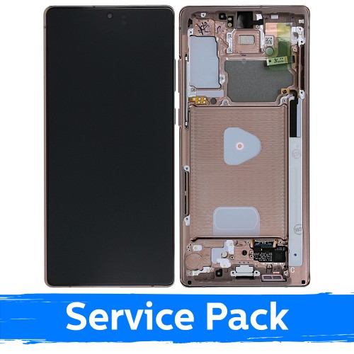 LCD Ekraan Ühildub Samsung N980 (N981) Note 20 Koos Frame / Mystic Bronze / (Service Pack)
