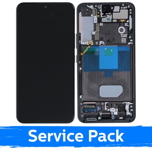 LCD Ekraan Ühildub Samsung S901 S22 Koos Frame / Phantom Must (Graphite) / (Service Pack)