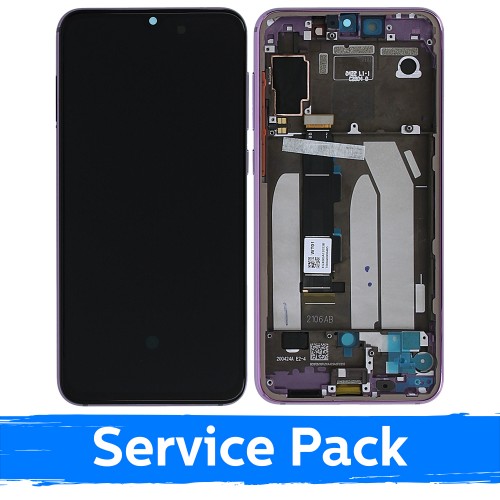 LCD Ekraan Ühildub Xiaomi Mi 9 SE Koos Frame / Lilla / (Service Pack)