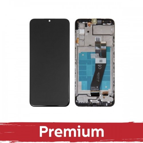 LCD Ekraan Ühildub Samsung A037G A03s Must koos Frame OEM