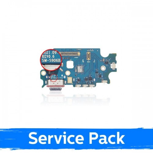 Charging Port Ühildub Samsung S906 S22 Plus Koos Flex / Plata (Service Pack)