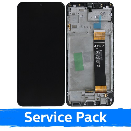 LCD ekraan ühilduv Samsung A235 A23 4G Black With Frame (Service Pack)