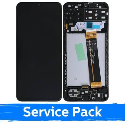 LCD Ekraan Ühildub Samsung A137 A13 Must Koos Frame (Service Pack)